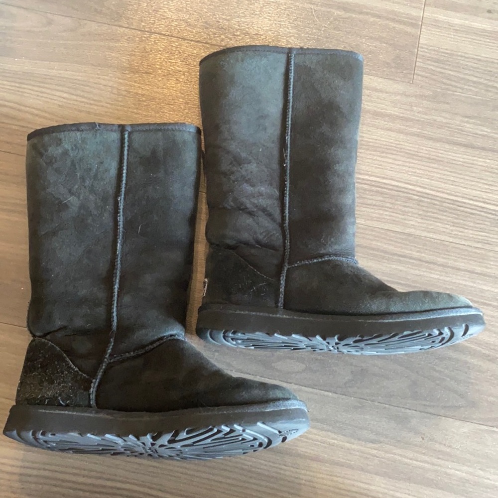 UGG classic suede tall black boots